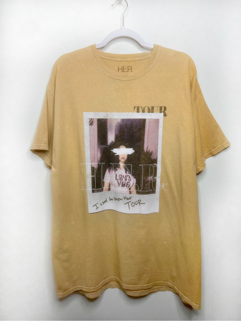 H.E.R. Tour Dates Concert Tee, I Used to Know HER Unisex Tee Size XL Polaroid